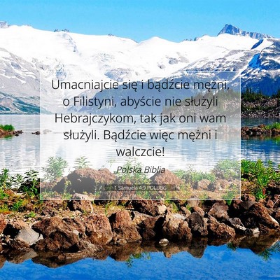 1 Samuela 4:9 POLUBG Obraz Wersetu Biblijnego