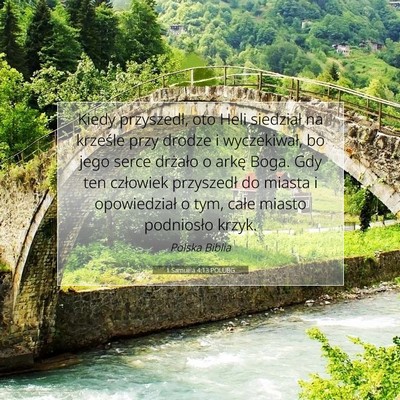 1 Samuela 4:13 POLUBG Obraz Wersetu Biblijnego