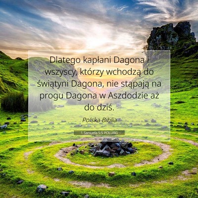 1 Samuela 5:5 POLUBG Obraz Wersetu Biblijnego