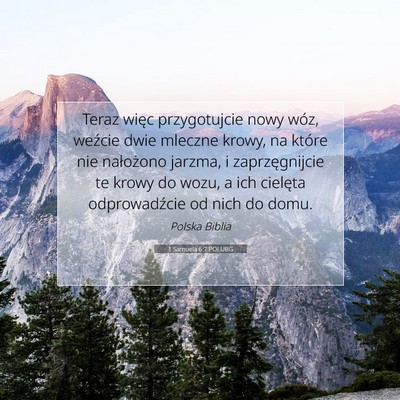 1 Samuela 6:7 POLUBG Obraz Wersetu Biblijnego