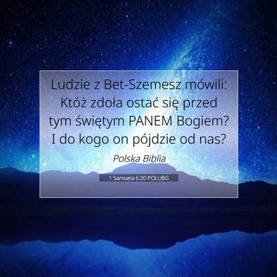 1 Samuela 6:20 POLUBG Obraz Wersetu Biblijnego