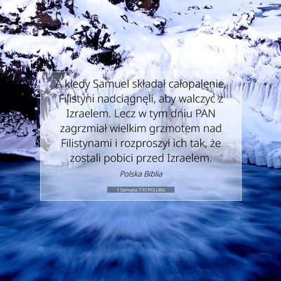 1 Samuela 7:10 POLUBG Obraz Wersetu Biblijnego