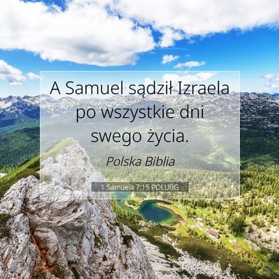 1 Samuela 7:15 POLUBG Obraz Wersetu Biblijnego