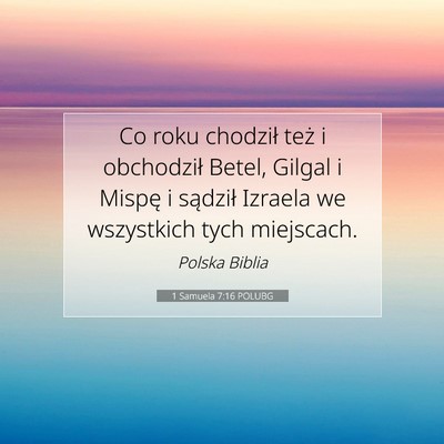 1 Samuela 7:16 POLUBG Obraz Wersetu Biblijnego