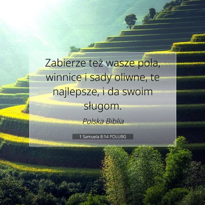 1 Samuela 8:14 POLUBG Obraz Wersetu Biblijnego