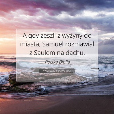 1 Samuela 9:25 POLUBG Obraz Wersetu Biblijnego
