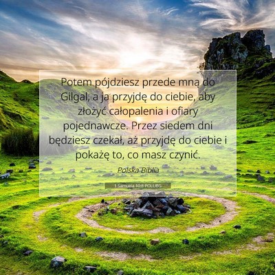 1 Samuela 10:8 POLUBG Obraz Wersetu Biblijnego