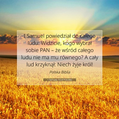 1 Samuela 10:24 POLUBG Obraz Wersetu Biblijnego