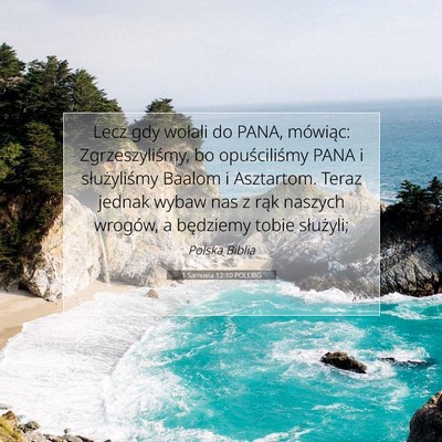 1 Samuela 12:10 POLUBG Obraz Wersetu Biblijnego