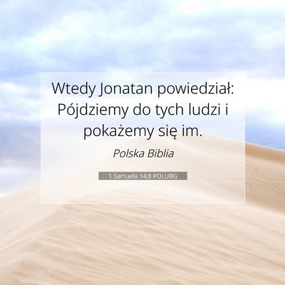 1 Samuela 14:8 POLUBG Obraz Wersetu Biblijnego