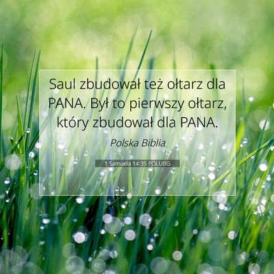 1 Samuela 14:35 POLUBG Obraz Wersetu Biblijnego