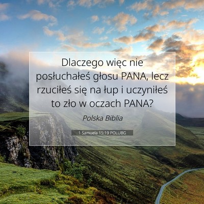1 Samuela 15:19 POLUBG Obraz Wersetu Biblijnego