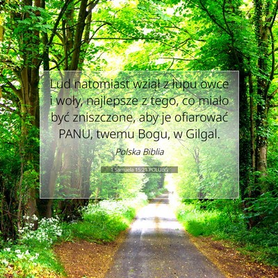 1 Samuela 15:21 POLUBG Obraz Wersetu Biblijnego