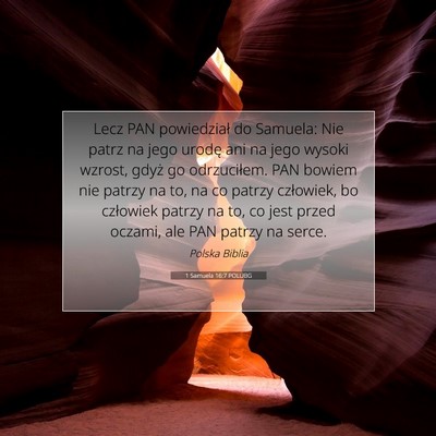 1 Samuela 16:7 POLUBG Obraz Wersetu Biblijnego