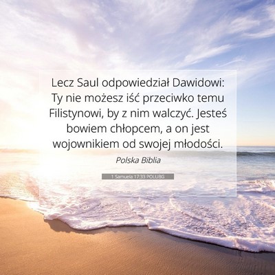 1 Samuela 17:33 POLUBG Obraz Wersetu Biblijnego