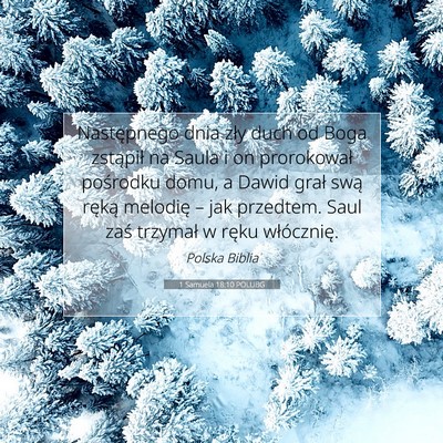 1 Samuela 18:10 POLUBG Obraz Wersetu Biblijnego