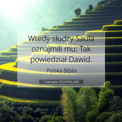 1 Samuela 18:24 Werset Biblijny Wyjaśniony