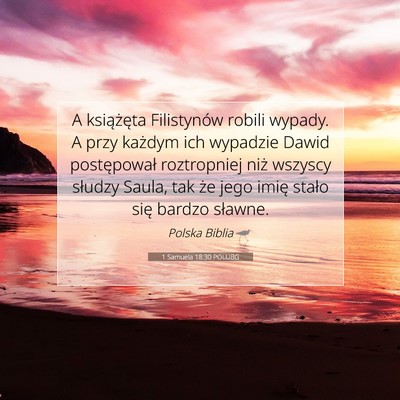 1 Samuela 18:30 POLUBG Obraz Wersetu Biblijnego