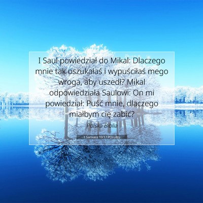 1 Samuela 19:17 POLUBG Obraz Wersetu Biblijnego