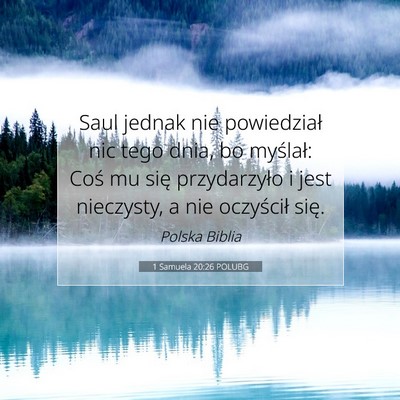 1 Samuela 20:26 POLUBG Obraz Wersetu Biblijnego