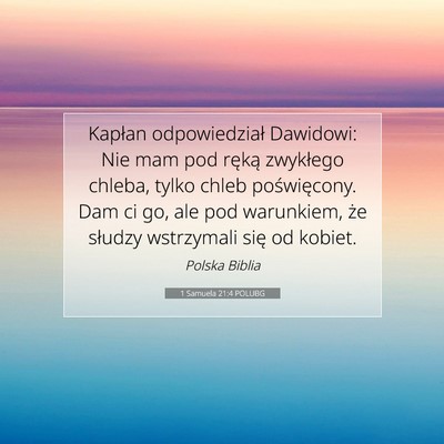 1 Samuela 21:4 POLUBG Obraz Wersetu Biblijnego