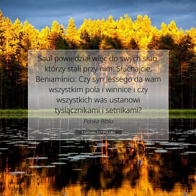 1 Samuela 22:7 POLUBG Obraz Wersetu Biblijnego
