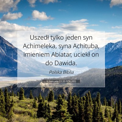 1 Samuela 22:20 POLUBG Obraz Wersetu Biblijnego