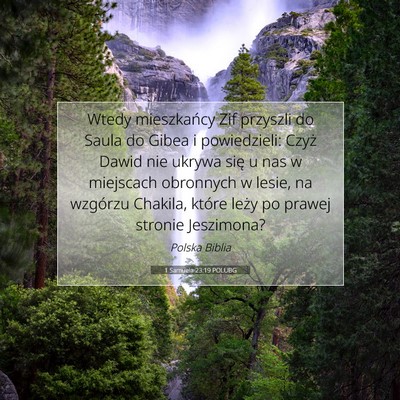 1 Samuela 23:19 POLUBG Obraz Wersetu Biblijnego