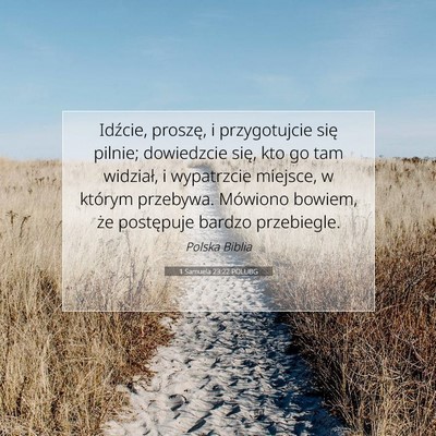 1 Samuela 23:22 POLUBG Obraz Wersetu Biblijnego
