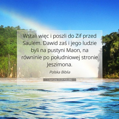 1 Samuela 23:24 POLUBG Obraz Wersetu Biblijnego