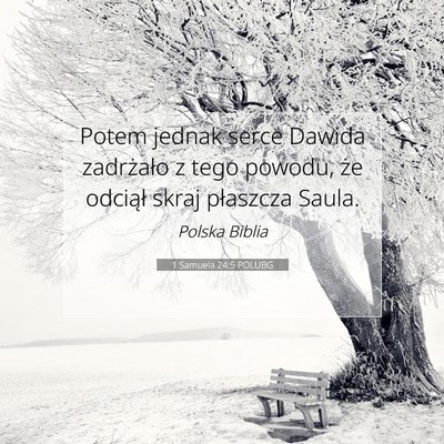 1 Samuela 24:5 POLUBG Obraz Wersetu Biblijnego