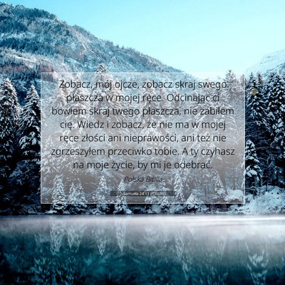 1 Samuela 24:11 POLUBG Obraz Wersetu Biblijnego