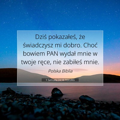 1 Samuela 24:18 POLUBG Obraz Wersetu Biblijnego