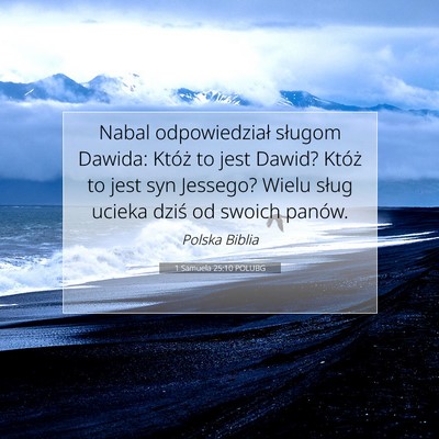 1 Samuela 25:10 POLUBG Obraz Wersetu Biblijnego