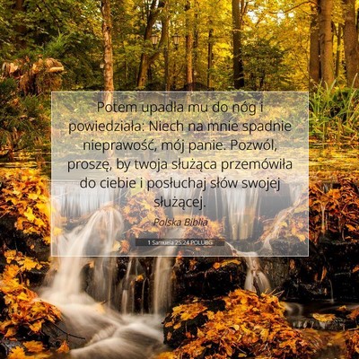 1 Samuela 25:24 POLUBG Obraz Wersetu Biblijnego