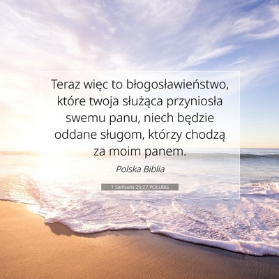 1 Samuela 25:27 POLUBG Obraz Wersetu Biblijnego