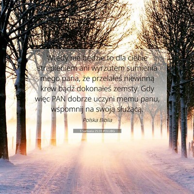 1 Samuela 25:31 POLUBG Obraz Wersetu Biblijnego