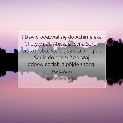 1 Samuela 26:6 POLUBG Obraz Wersetu Biblijnego