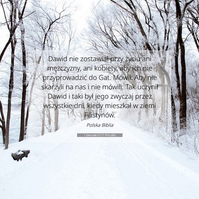 1 Samuela 27:11 POLUBG Obraz Wersetu Biblijnego