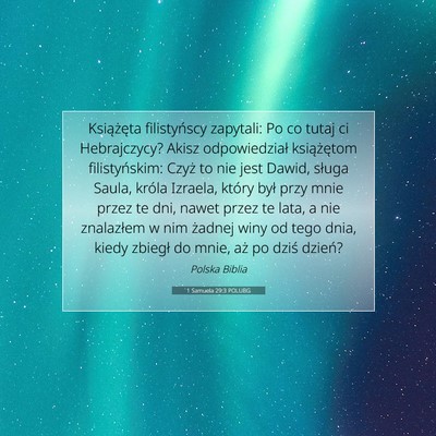 1 Samuela 29:3 Werset Biblijny Wyjaśniony