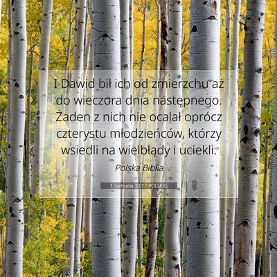 1 Samuela 30:17 POLUBG Obraz Wersetu Biblijnego