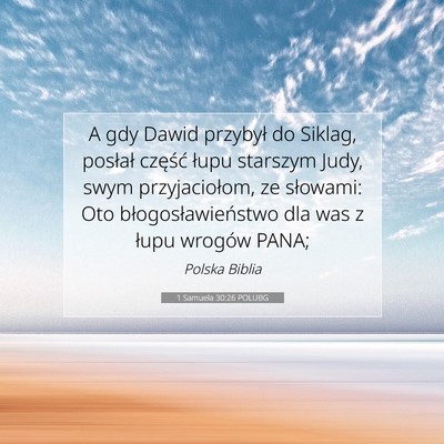 1 Samuela 30:26 POLUBG Obraz Wersetu Biblijnego