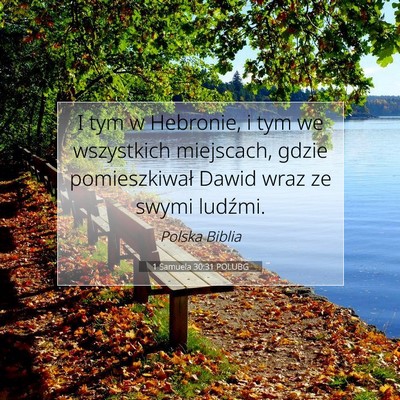 1 Samuela 30:31 POLUBG Obraz Wersetu Biblijnego