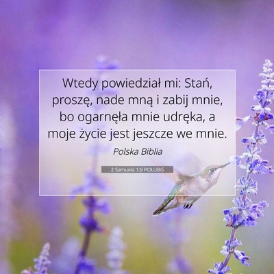 2 Samuela 1:9 POLUBG Obraz Wersetu Biblijnego