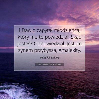 2 Samuela 1:13 POLUBG Obraz Wersetu Biblijnego