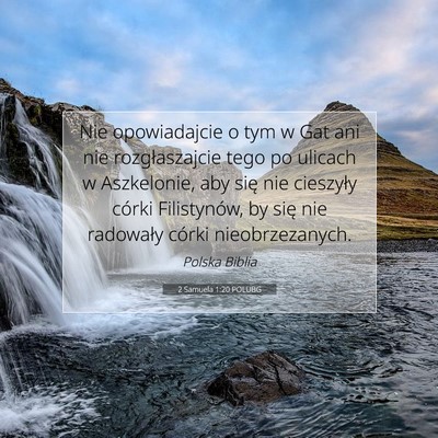 2 Samuela 1:20 POLUBG Obraz Wersetu Biblijnego