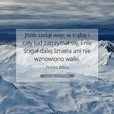 2 Samuela 2:28 POLUBG Obraz Wersetu Biblijnego