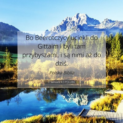 2 Samuela 4:3 POLUBG Obraz Wersetu Biblijnego