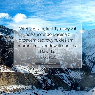2 Samuela 5:11 POLUBG Obraz Wersetu Biblijnego