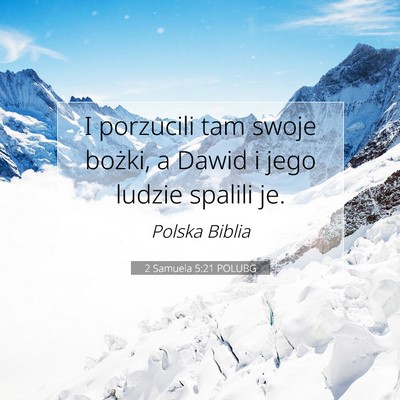 2 Samuela 5:21 POLUBG Obraz Wersetu Biblijnego